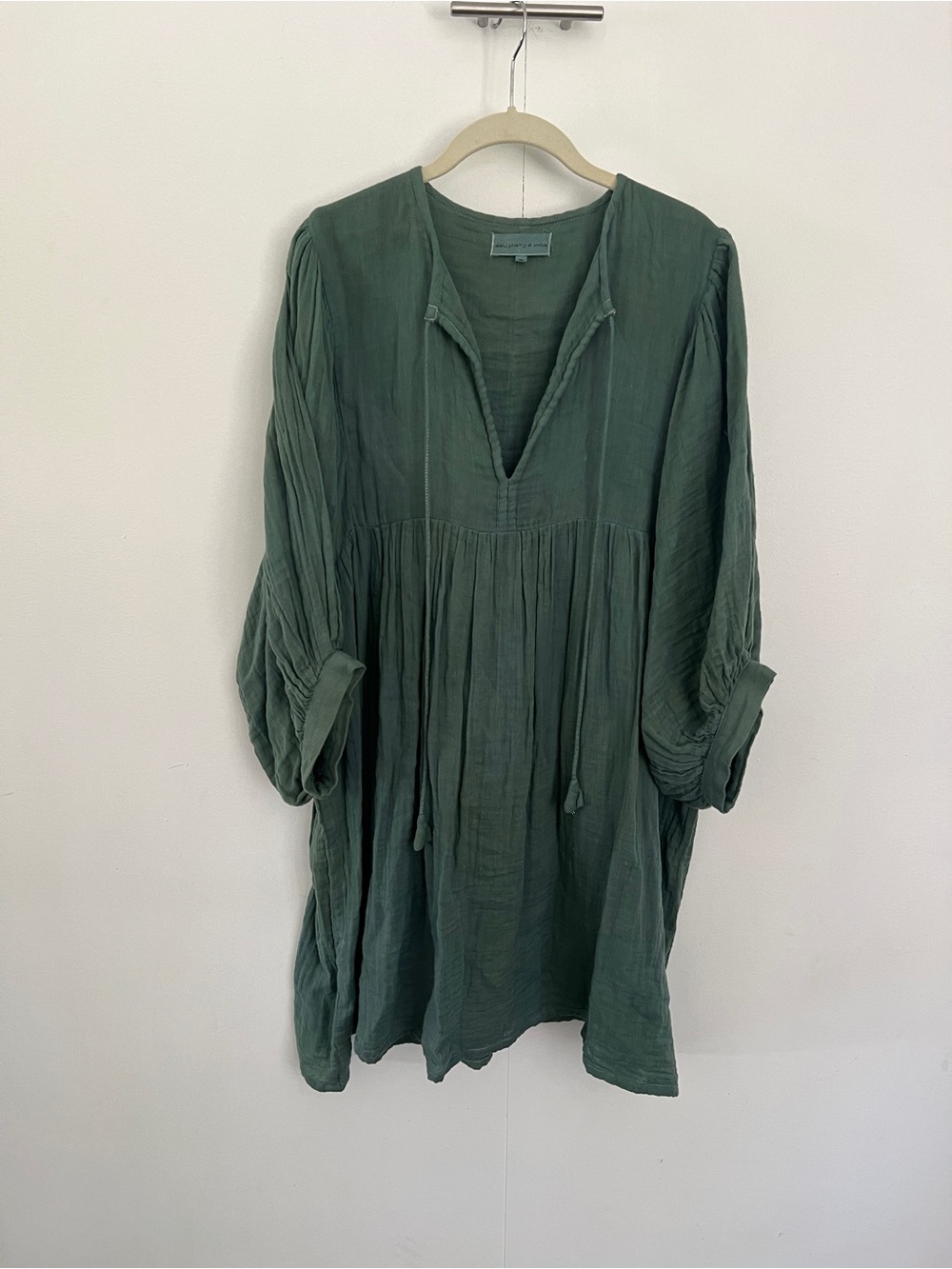 Daughters of India Dark Green Gauze Tunic